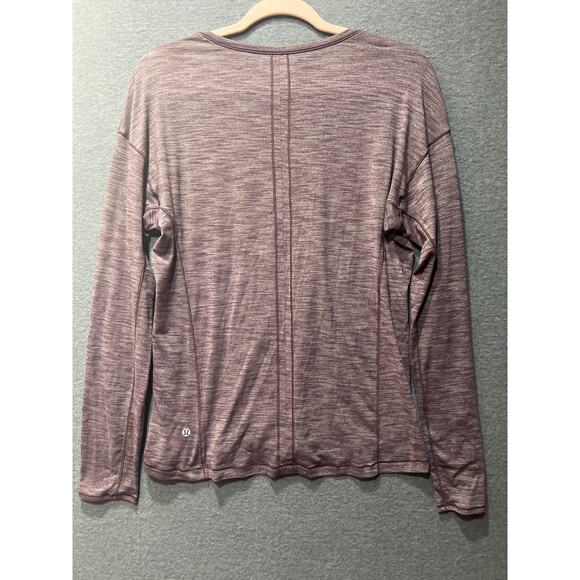 Lululemon Sweat Embrace Long Sleeve Heathered Arctic Plum Fits Size 6 (READ) - Picture 5 of 10